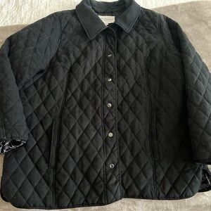 Isaac Mizrahi Bridgehampton Black Quilted Barn Jacket